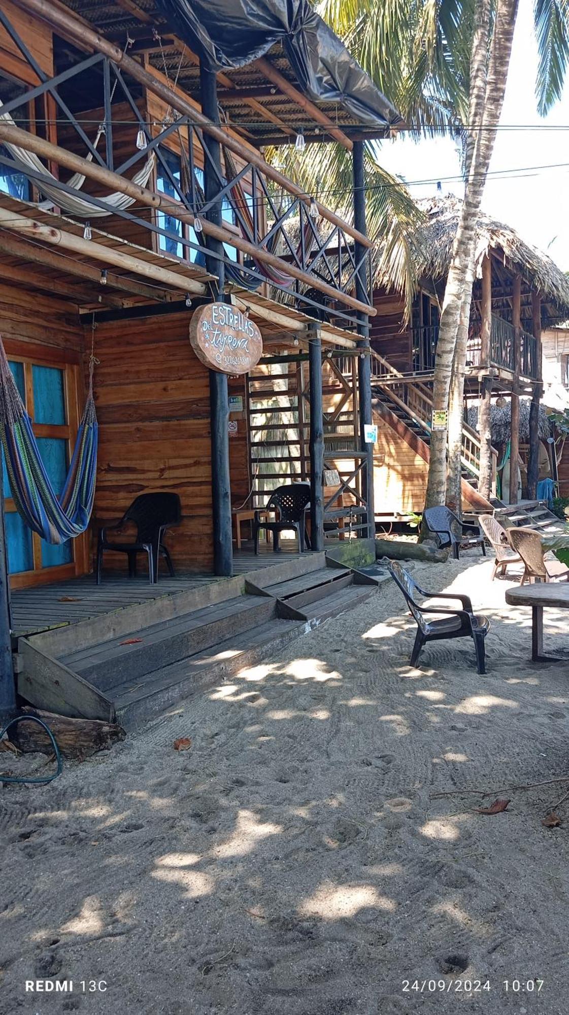 Hostal Estrellas Del Tayrona Playa Mendihuaca Guachaca Eksteriør bilde